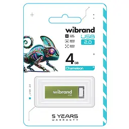 Flash Wibrand USB 2.0 Chameleon 4Gb Light green - мініатюра 2