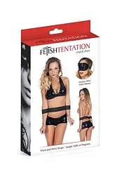 Фіксатор для талії та рук Fetish Tentation Waist and Wrist Straps з маскою на очі Fetish Tentation SO3737 91417 - мініатюра 1