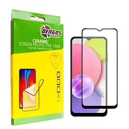 Стекло защитное Dengos Ceramic Film Samsung Galaxy A03/A03 Core (black) (TGCF-15)