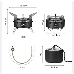 Газовий пальник Naturehike трьохконфорковий (CNK2450CF019) - мініатюра 3