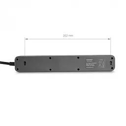 Мережевий подовжувач Videx Oncord з/з 5 п 3 м (3x1.5 мм) з кнопкою чорний (VF-PD53G-B) - мініатюра 5
