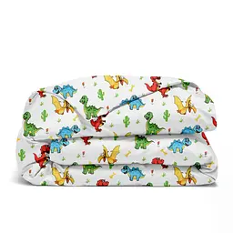 Дитяча постільна білизна в ліжечко COLORFUL DINO CS2, зелений (DinoBabyColor_Honey110x160_140) - мініатюра 4
