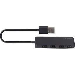 USB-Хаб Gembird 4 порти USB 2.0 UHB-U2P4-06, пластик, чорний (UHB-U2P4-06) - мініатюра 2