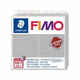 Пластика Leather-effect Сірий 57 г Fimo