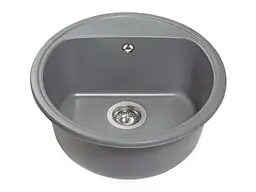 Кухонна мийка гранітна Miraggio Malibu gray 516x516x220 00208306, Сірий - мініатюра 2