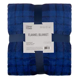 Плед Ardesto Flannel 160х200 см 100% поліестер клітинка синій pbe0050494 - мініатюра 2