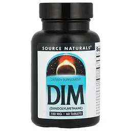 ДІМ (DIM) DIM 100 mg 60 Tablets Source Naturals vit0006060