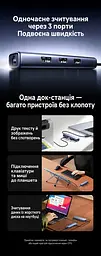 Мережевий адаптер із USB-хабом UGREEN CM811 Ethernet підключення через USB-A або USB-C порт RJ45 мережа до 1 Гбіт/с 3 порти USB-A 3.0 для периферії передавання USB до 5 Гбіт/с для Windows macOS Linux та пристроїв iOS Android із підтримкою OTG без окремого встановлення драйвера в сумісних системах захист від надструму й короткого замикання та від статичної електрики й імпульсних перенапруг екранування кабелю від перешкод вбудований кабель 0,2 м космічний сірий (95538) - мініатюра 14