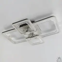 Керована світлодіодна люстра TIRE 60W 4S-APP-580-420-95-WHITE/CLEAR-220-IP20 ESLLSE - мініатюра 7