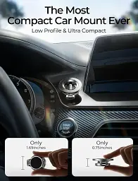 Магнітний автотримач для телефону LISEN 2E785 з підтримкою MagSafe 360° поворот на панель авто чорний (SKU-096) - мініатюра 7