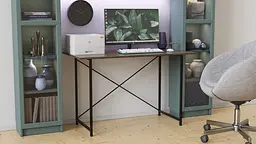 Стіл письмовий Line Лайт Ferrum-decor 750x1200x500 Чорний метал ДСП Дуб Сонома Трюфель 16 мм (FRD-104854) - мініатюра 10