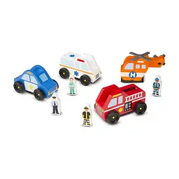 Ігровий набір Melissa & Doug Дерев'яний аварійний набір Транспорт (MD19285) - мініатюра 4