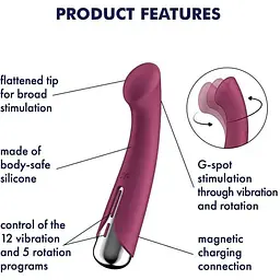 Вібратор Satisfyer Spinning G-Spot 1 Red - мініатюра 7