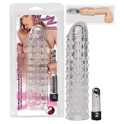 Насадка на пеніс You2Toys Orion Vibro Penis Sleeve 16х4 см прозорий - мініатюра 6
