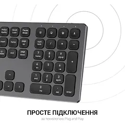 Клавіатура OfficePro бездротова чорна (SK1550B) - мініатюра 8