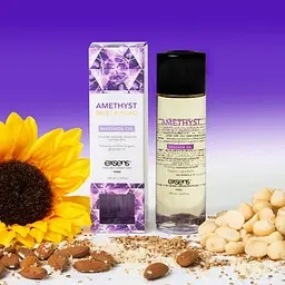 Масажна олія Exsens Amethyst Sweet Almond 100 мл - мініатюра 5