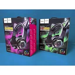 Навушники Hoco W107 Cute cat luminous cat ear gaming headphones - мініатюра 8