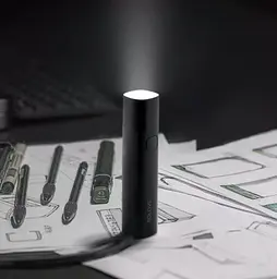 Ліхтарик з павер банком 3000 мач Solove X3S Portable Flashlight Type-C чорний - мініатюра 2