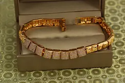 Браслет Xuping Jewelry Інтерфейс сяйва 17 см 7 мм золотистий