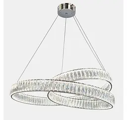 Підвісна кришталева LED-люстра Artlight 555-800CH з переплетеними кільцями, хром, 170 Вт, від 20-30 м² - мініатюра 5