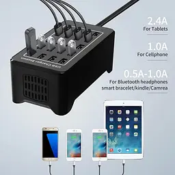 Зарядна станція ILEPO багатопортова на 20 USB портів 100 Вт / мережевий мультизарядний пристрій (19013) - мініатюра 10