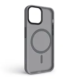 Чехол для Apple iPhone 14, Uniq MagCase, серый, противоударный, панель-накладка с MagSafe, ударопрочный TPU+PC, с магнитом MagSafe, поддержка полноценной беспроводной зарядки, ArmorStandart (ARM75280) - мініатюра 2