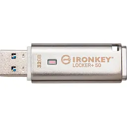 USB флеш-накопичувач Kingston IronKey Locker Plus 50 32GB USB-A 3.2 Silver [IKLP50/32GB] [101527] - мініатюра 2