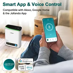Очищувач повітря Jafanda JF239 HEPA з WiFi, для дому, спальні, великих кімнат, Alexa керування, фільтр з вугіллям і ароматерапія - мініатюра 3