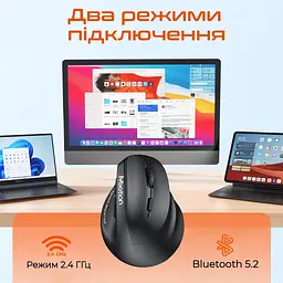 Мишка Meetion BTM010R RGB Bluetooth/Wireless Black (MT-BTM010R-A) - мініатюра 8