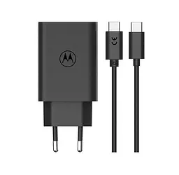 Зарядний пристрій Motorola TurboPower MC682N 68 W Black GaN Fast USB-А + кабель Type-C - мініатюра 2