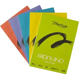 Блок паперу для графіки та каліграфії Fabriano Traccia А5 55 г/м2 150 аркушів