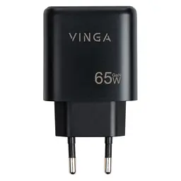 Зарядний пристрій Vinga GaN 65W PD+QC 2C1A ports Wall Charger (VCPCHCCA65B) - мініатюра 4