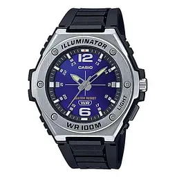 Чоловічі кварцові наручні годинники Casio оригінал Японія Collection MWA-100H-2AVEF з полімерним ремінцем