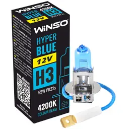 Автолампа WINSO H3 HYPER BLUE 4200K 55W (712340) - мініатюра 2