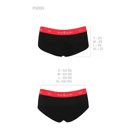 Трусики-шортики Passion PS003 PANTIES L, black - мініатюра 6