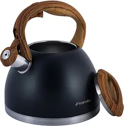 Чайник Whistling Kettle Black 2.7л зі свистком Kamille Ø20х23 см kuh0011111 - мініатюра 4