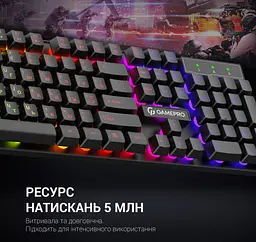 Ігрова клавіатура GamePro GPGK-296 Headshot USB RGB Black - мініатюра 8