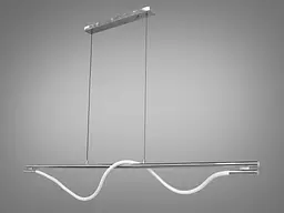 Люстра стельова LED Diasha 9609-L1600CH Шланг, 20W, срібляста, регульована висота, для ресторану та інтер'єру