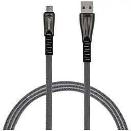 Дата кабель USB 2.0 AM to Micro 5P 1.0m black Grand-X (FM09)