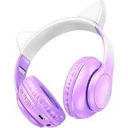 Навушники Hoco W42 Cat Ear Purple Grape (795854) [104195] - мініатюра 3