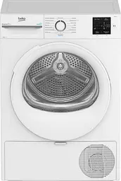 Beko Сушильна машина тепловий насос, 8кг, A++, 55см, дисплей, підсвітка барабану, пар, білий