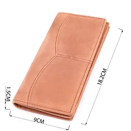 Гаманець унісекс у вінтажній натуральній шкірі. Vintage 18,2х9х1,5 см acs0029590 - мініатюра 3