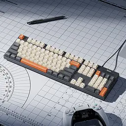 Клавіатура HOCO GM61 Murphy 3-color wired keyboard(Ukrainian version) star gray - мініатюра 9