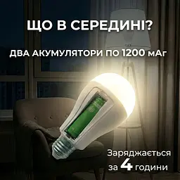 Світлодіодна лампа з акумулятором UFT з 1 АКБ (UFTalminalight2)
- мініатюра 13