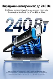 Кабель Vention TSIBH USB-C - USB-C PD 240 Вт з OLED-дисплеєм 2 м чорний (TSIBH) - мініатюра 5