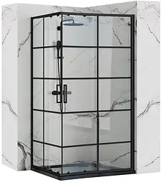 Душова кабіна Rea Concept 80x100 black REA-K6389, Чорний, Універсальна, прозорий