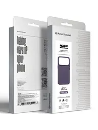 Силиконовый чехол с MagSafe для Apple iPhone 17 Pro, ICON2 MagCase, фиолетовый, противоударный, панель с мягкой подкладкой, защита всего корпуса, поддержка беспроводной зарядки, совместим с защитными стеклами и пленками, ArmorStandart (ARM88993) - мініатюра 10