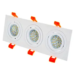 Світильник врізний поворотний Brille HDL-DT 109/3 MR16 WH 36-251