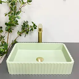 Умивальник VBI Florentia light green matt накладний VBI-015004, Цветной - мініатюра 4