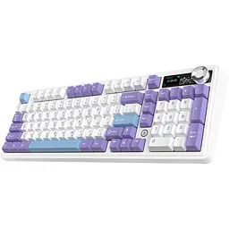 Клавіатура Ajazz Maillard V2 Maillard Switch Wireless/Bluetooth/USB UA Purple/White/Blue (AK980-V2-M-PWB) - мініатюра 3